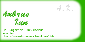 ambrus kun business card